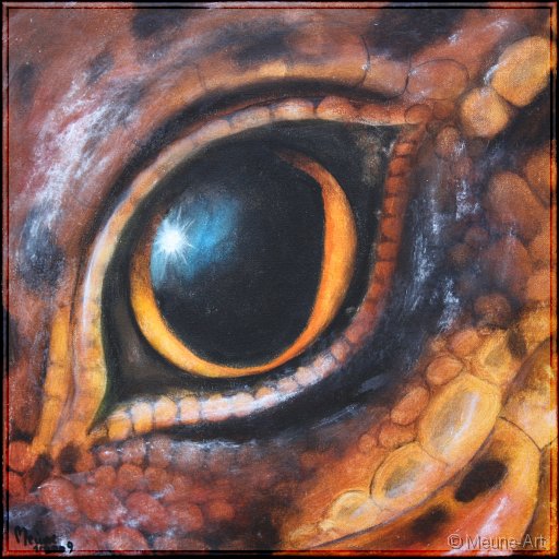 Augenblick einer spanischen Mauereidechse Acryl auf Leinwand;
30 x 30 cm